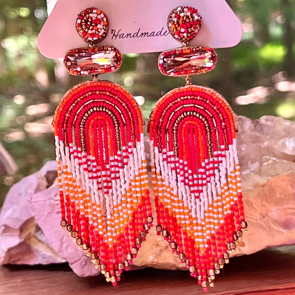 Nwt Deepa Gurnani Luxe Beaded Fringe Chandeliers 80$